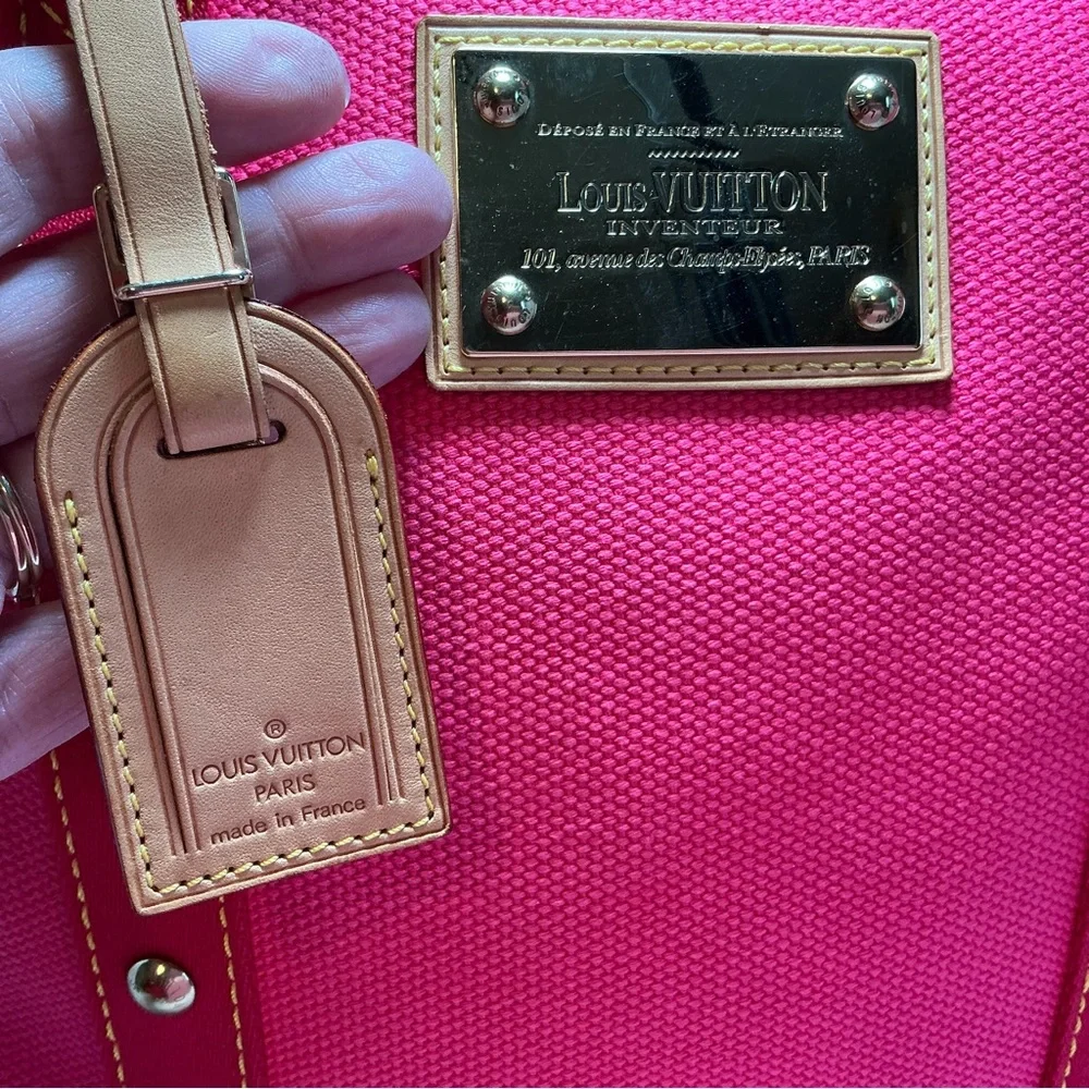 Louis Vuitton Pink Antigua Cabas MM Shoulder Bag Tote